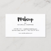 ピンクはっきりしたの水彩化粧アーティストアポイントメント 予約カード (裏面)