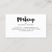 ピンクはっきりしたの水彩化粧アーティストロイヤリティ ロイヤリティカード (裏面)