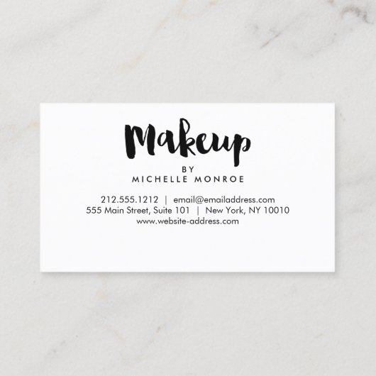 ピンクはっきりしたの水彩化粧アーティストロイヤリティ ロイヤリティカード (裏面)