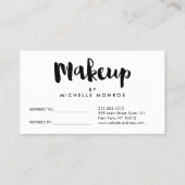 ピンクはっきりしたの水彩化粧アーティスト紹介カード 紹介カード (裏面)