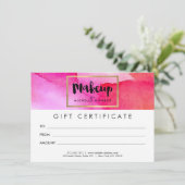 ピンクはっきりしたの水彩化粧品証 (スタンド正面)