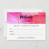 ピンクはっきりしたの水彩化粧品証 (正面)