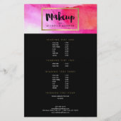 ピンクはっきりしたの水彩絵画作家フライヤー チラシ (正面)