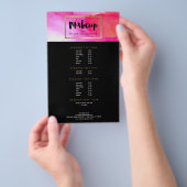 ピンクはっきりしたの水彩絵画作家フライヤー チラシ (ハンドル)