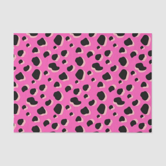 ピンクはっきりしたアニマルプリント80s 薄葉紙 (正面)