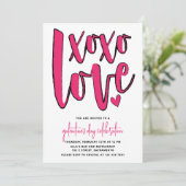 ピンクはっきりしたガレンティンの日パーティー 招待状 (スタンド正面)