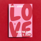 ピンクはっきりしたクカラフルユニークラブバレンタインデー セーブザデート