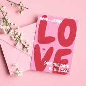 ピンクはっきりしたクカラフルユニークラブバレンタインデー セーブザデート