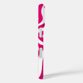 ピンクはっきりしたスワールiPhone 16ケース – レトロ波 Case-Mate iPhoneケース (裏面 / 右)