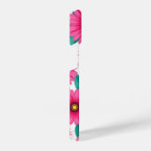 ピンクはっきりしたデイジー柄の電話ケース iPhoneケース (右側面)