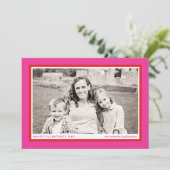 ピンクはっきりしたフレームバレンタインデーの写真カード シーズンカード (スタンド正面)