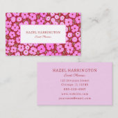 ピンクはっきりしたフローラ名刺イベントプランナー 名刺 (正面/裏面)