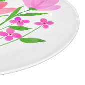 ピンクはっきりしたフローラ カッティングボード (角)