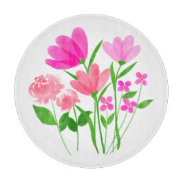 ピンクはっきりしたフローラ カッティングボード