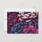 ピンクはっきりしたフローラ 出欠カード (裏面)