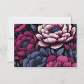 ピンクはっきりしたフローラ 出欠カード (裏面)