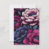 ピンクはっきりしたフローラ 出欠カード (裏面)