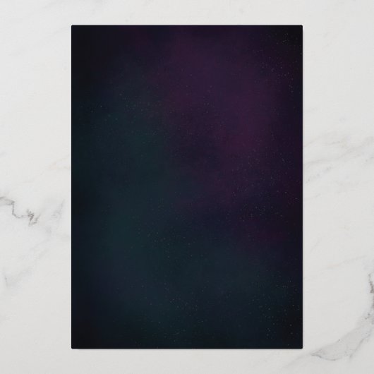 ピンクはっきりしたムーディピーニーフラワーシックブライダルシャワー 箔招待状 (裏面)