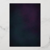 ピンクはっきりしたムーディピーニーフラワーシック結婚ズ 箔招待状 (裏面)