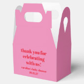 ピンクはっきりしたレッドカスタム赤ちゃんシャワー フェイバーボックス (オープン)