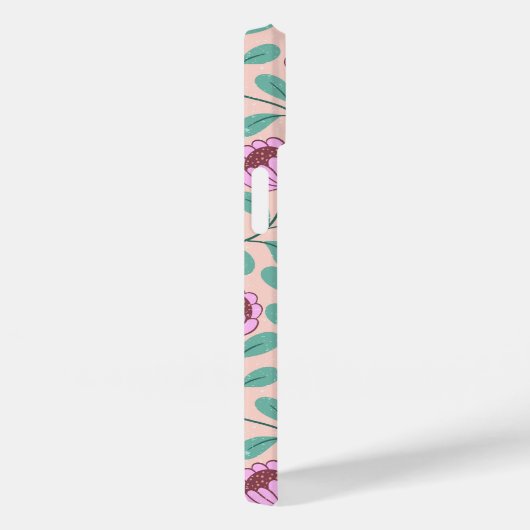 ピンクはっきりした花模様 Case-Mate iPhoneケース (裏面 / 右)