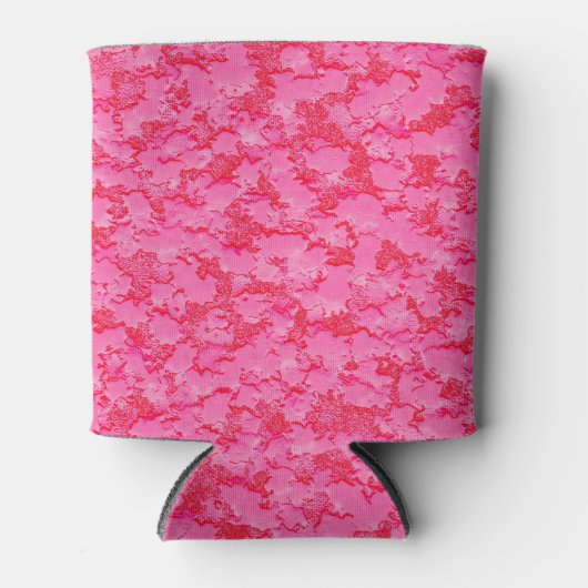 ピンクはっきりした 缶クーラー (正面)