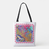 ピンクはアクリル注ぎますトートを泡立ちます トートバッグ (裏面)