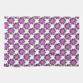 ピンクはタオルを主演します キッチンタオル (横)