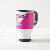 ピンクはチアリーダーを個人化します トラベルマグ (正面右)