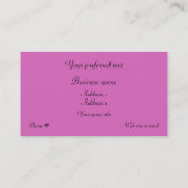 ピンクはテンプレート名刺の泡立ちます 名刺 (裏面)