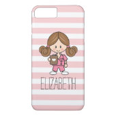 ピンクはナースのiPhone 7のプラスの箱をブルネットごしごし洗います Case-Mate iPhoneケース (裏面)