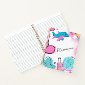 ピンクは世界の女の子を旅 ノートブック (内部)