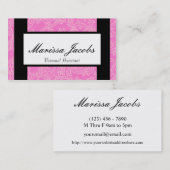 ピンクは個人秘書の名刺を詳しく述べます 名刺 (正面/裏面)