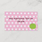 ピンクは先生の名刺に点を打ちます 名刺 (裏面)