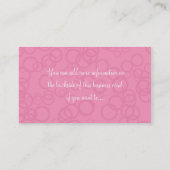 ピンクは名刺を一周します 名刺 (裏面)