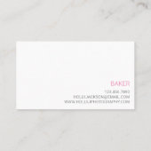 ピンクは名刺を振りかけます 名刺 (裏面)