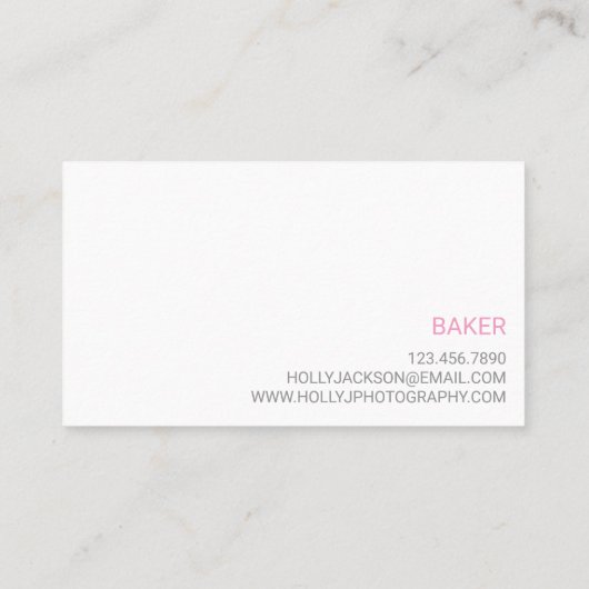 ピンクは名刺を振りかけます 名刺 (裏面)