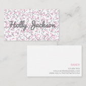 ピンクは名刺を振りかけます 名刺 (正面/裏面)