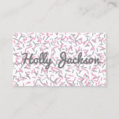 ピンクは名刺を振りかけます 名刺 (正面)