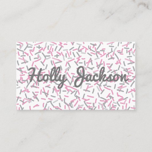 ピンクは名刺を振りかけます 名刺 (正面)