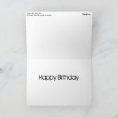 『ピンクは女の子用の誕生日』 カード (内部)