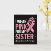 ピンクは妹のがん啓発のため カード (黄色い花)