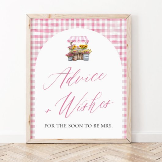 ピンクは市場のアドバイスと願いのサインをオフ ポスター