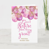 ピンクは引退できない素晴らし カード (正面)