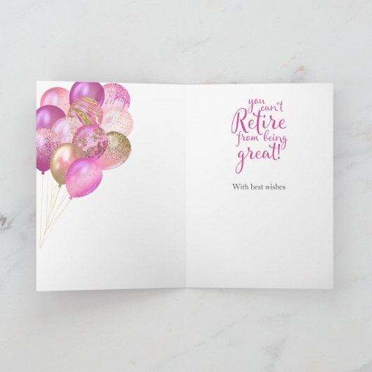 ピンクは引退できない素晴らし カード (内部)