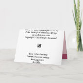 ピンクは愛 カード (裏面)