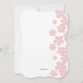 ピンクは招待状写真の活気付きます 招待状 (裏面)