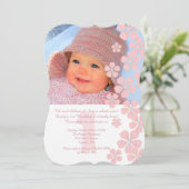 ピンクは招待状写真の活気付きます 招待状 (スタンド正面)