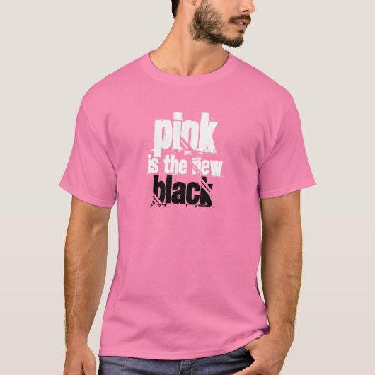 ピンクは新しいブラック Tシャツ (正面)