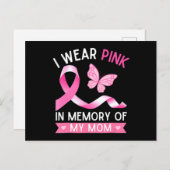 ピンクは母を思い出して身に着ける 乳がん ポストカード (正面/裏面)